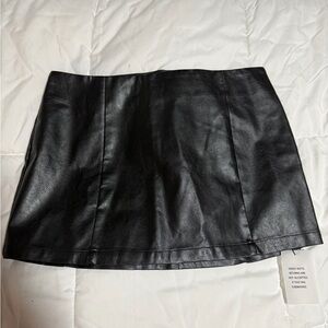 Superdown Sleek Black Mini Skirt